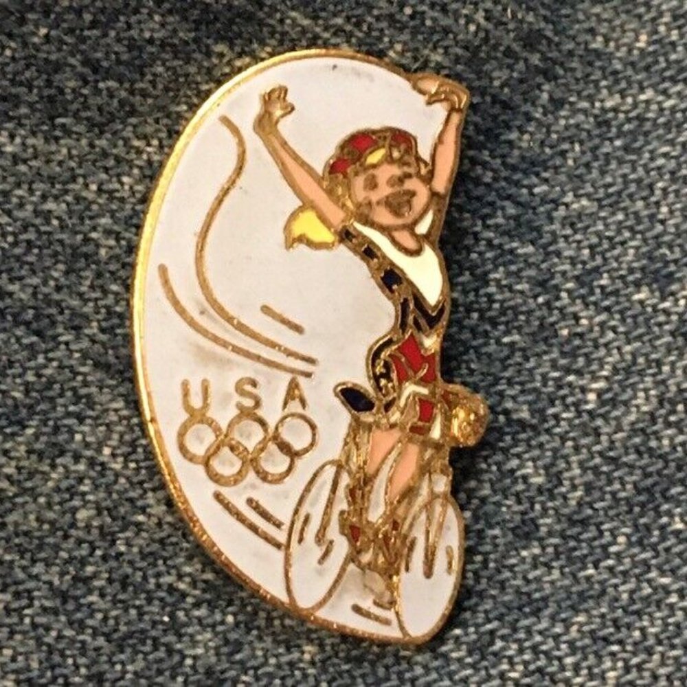 1988 Seoul Olympic Pin ~ Cycling ~ Hanna-Barbera ~ Olympikids~Cloisonne~by HoHo